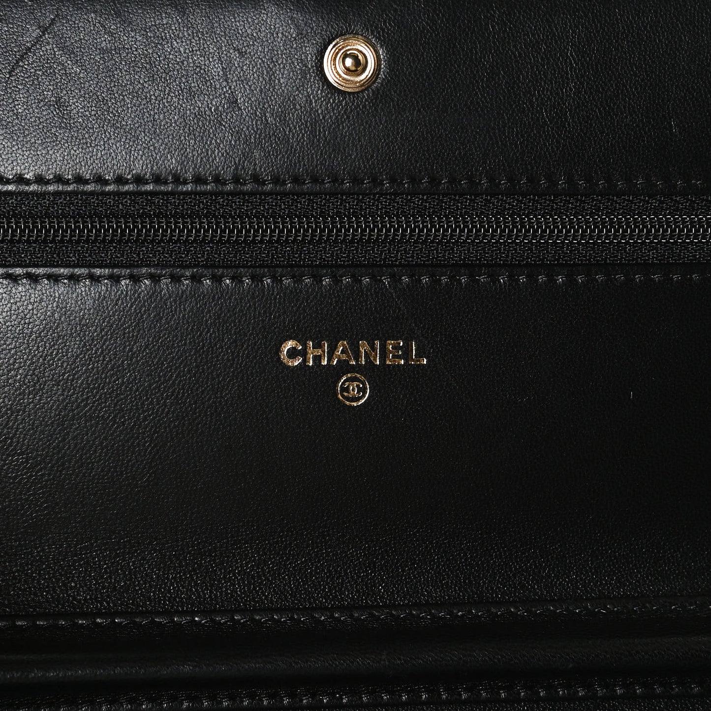 Lambskin Quilted Boy Wallet On Chain WOC Black