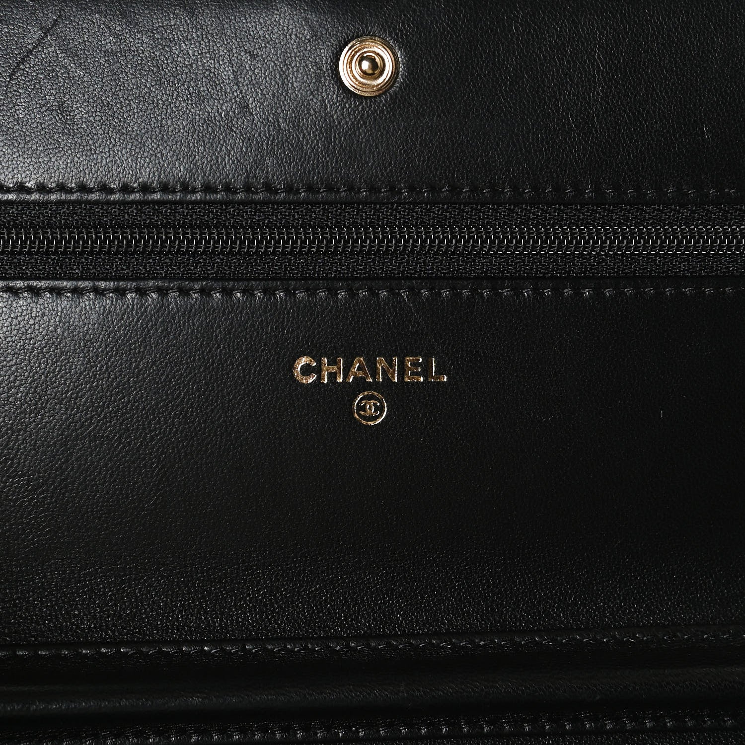 Chanel Lambskin Quilted Boy Wallet On Chain WOC Black 6 of 11