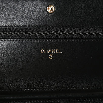 Chanel Lambskin Quilted Boy Wallet On Chain WOC Black 6 of 11
