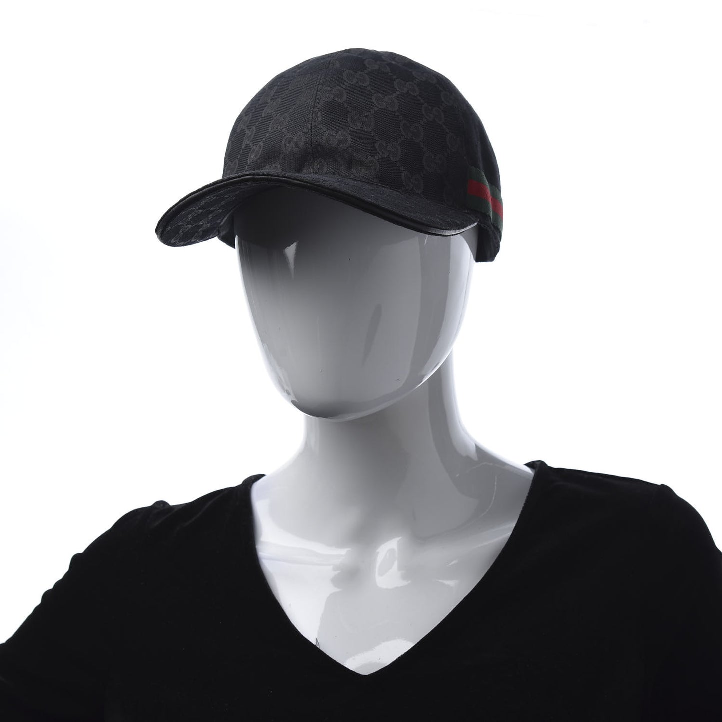 Monogram Web Baseball Hat M Black