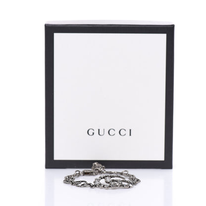 Gucci Oxidized Palladium Crystal Double G Bracelet Silver 4 of 4