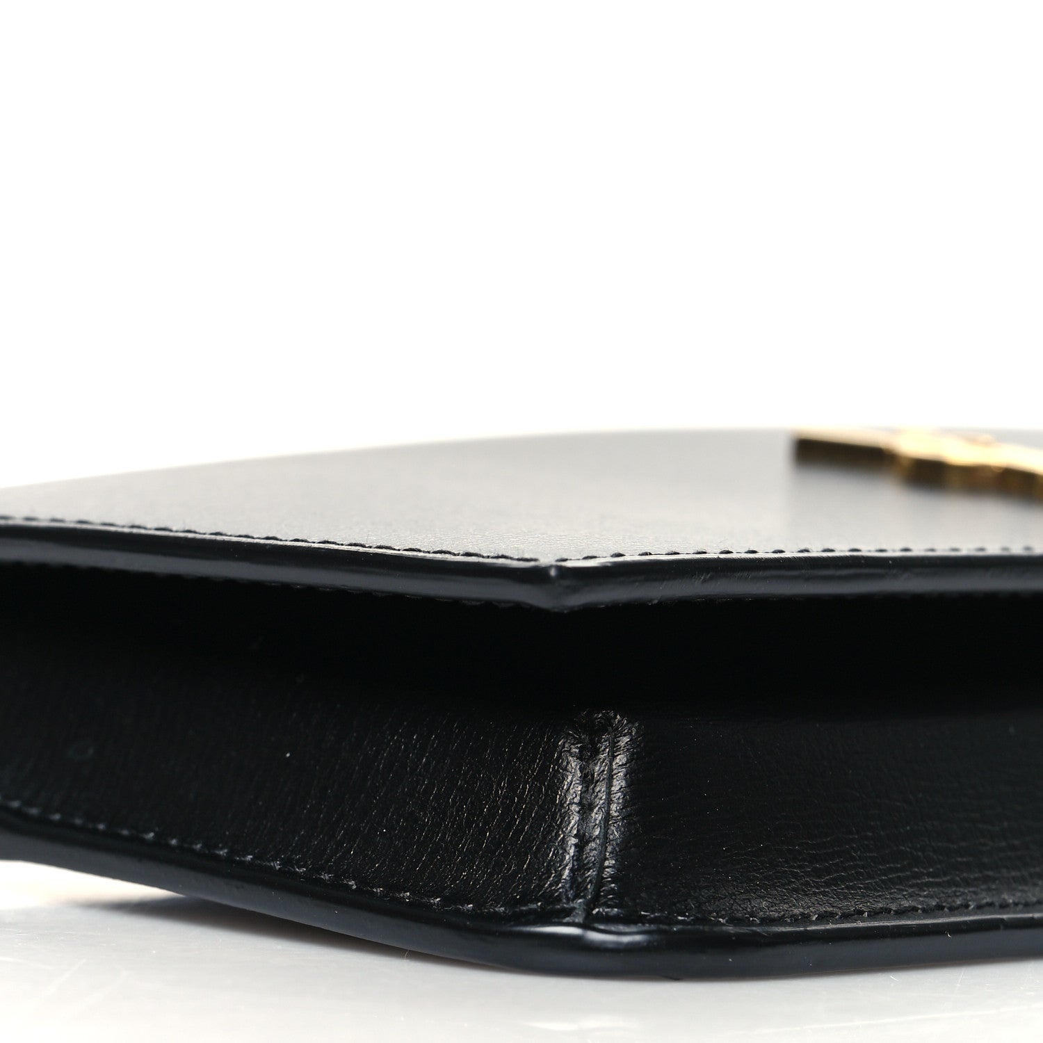 Saint Laurent Smooth Calfskin Monogram Phone Holder Crossbody Black 8 of 9