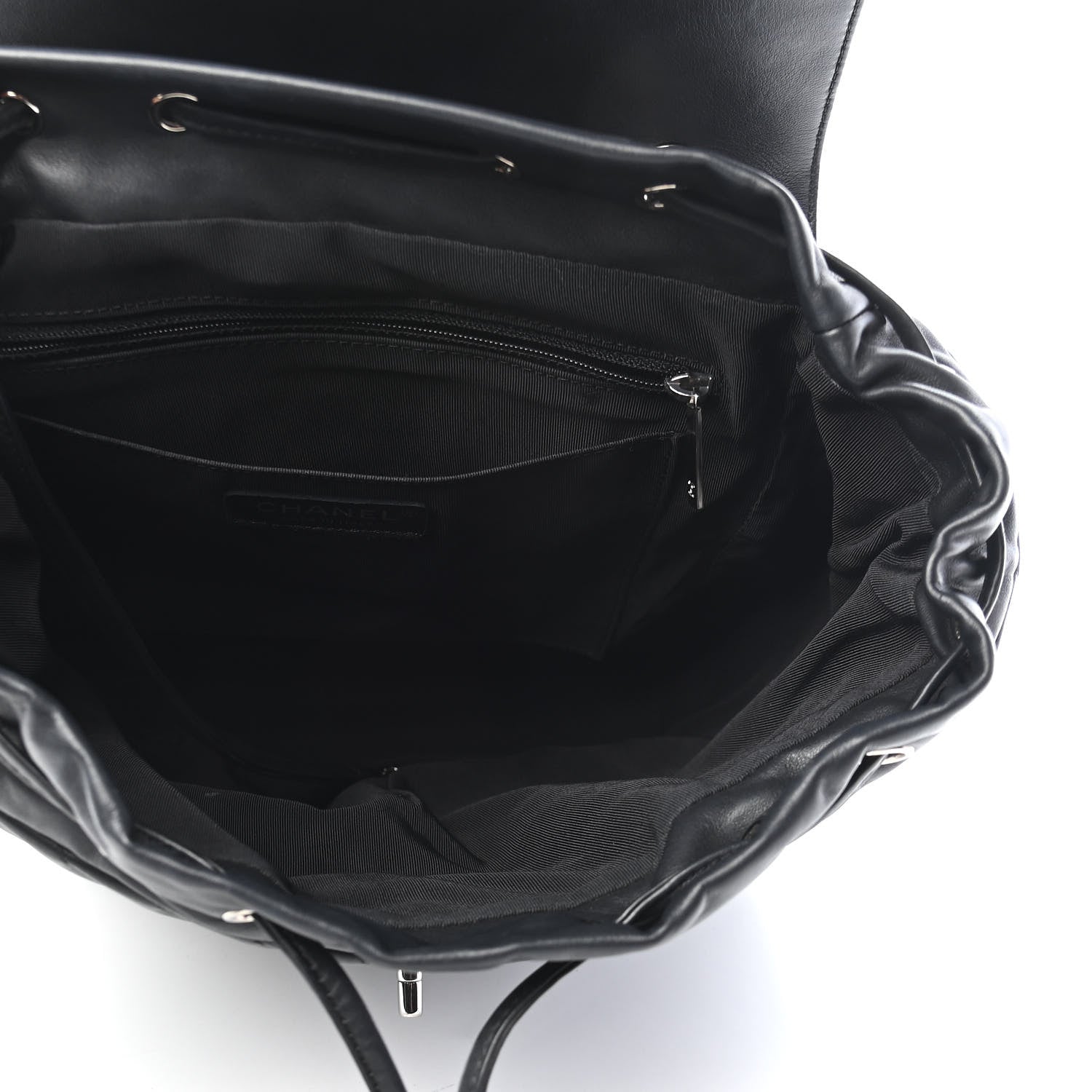 Chanel Calfskin Chevron Quilted Large Urban Spirit Backpack Black 5 of 9