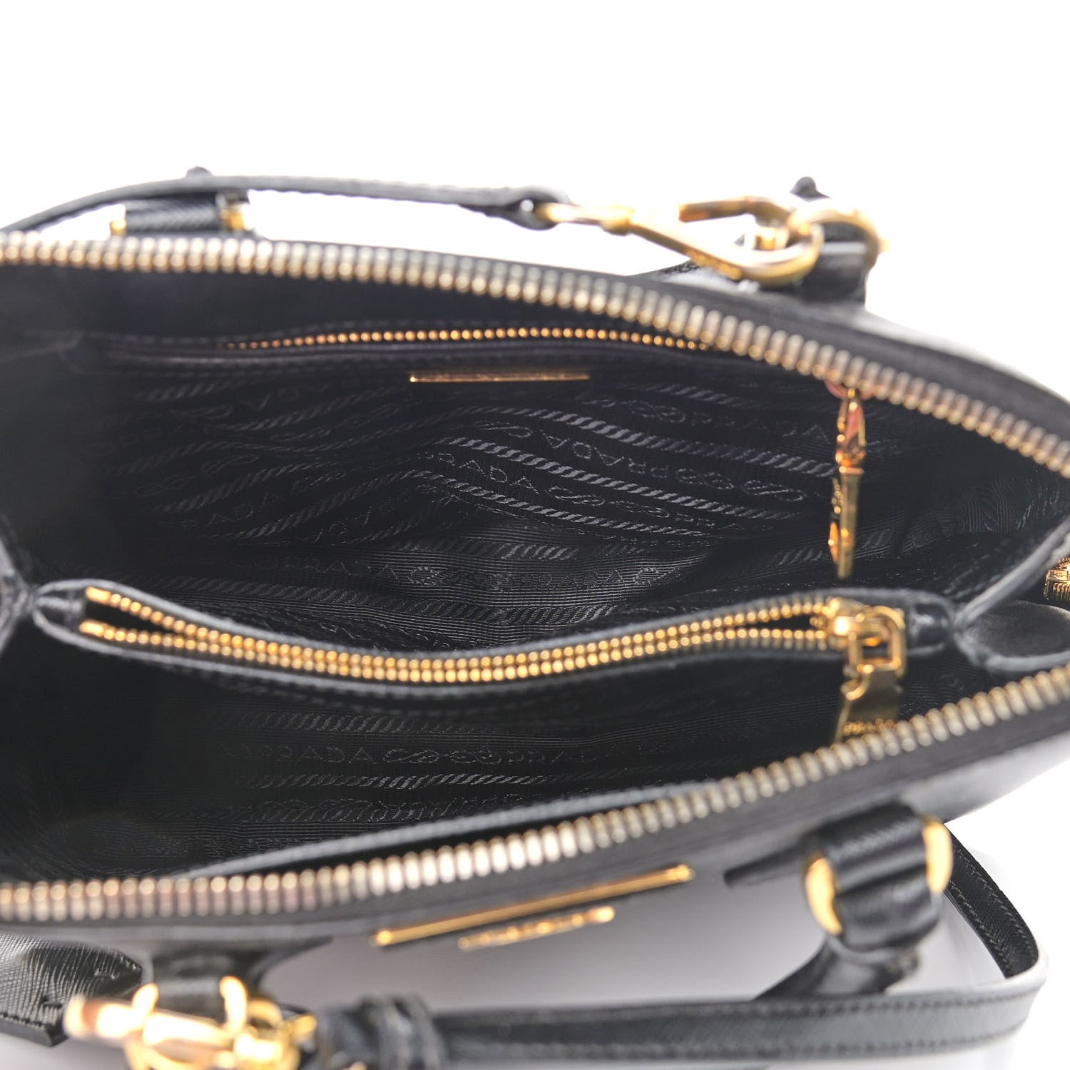 Prada Saffiano Lux Small Promenade Tote Black 7 of 10