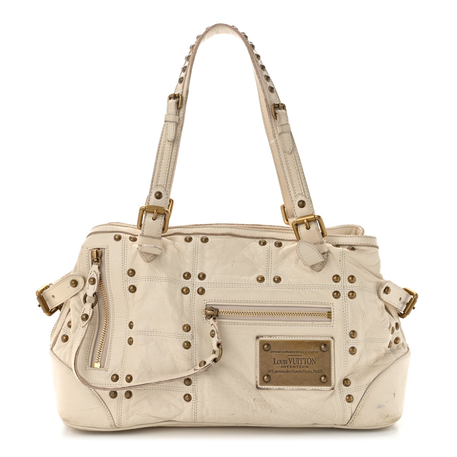 Louis Vuitton Lambskin Riveting White 1 of 19