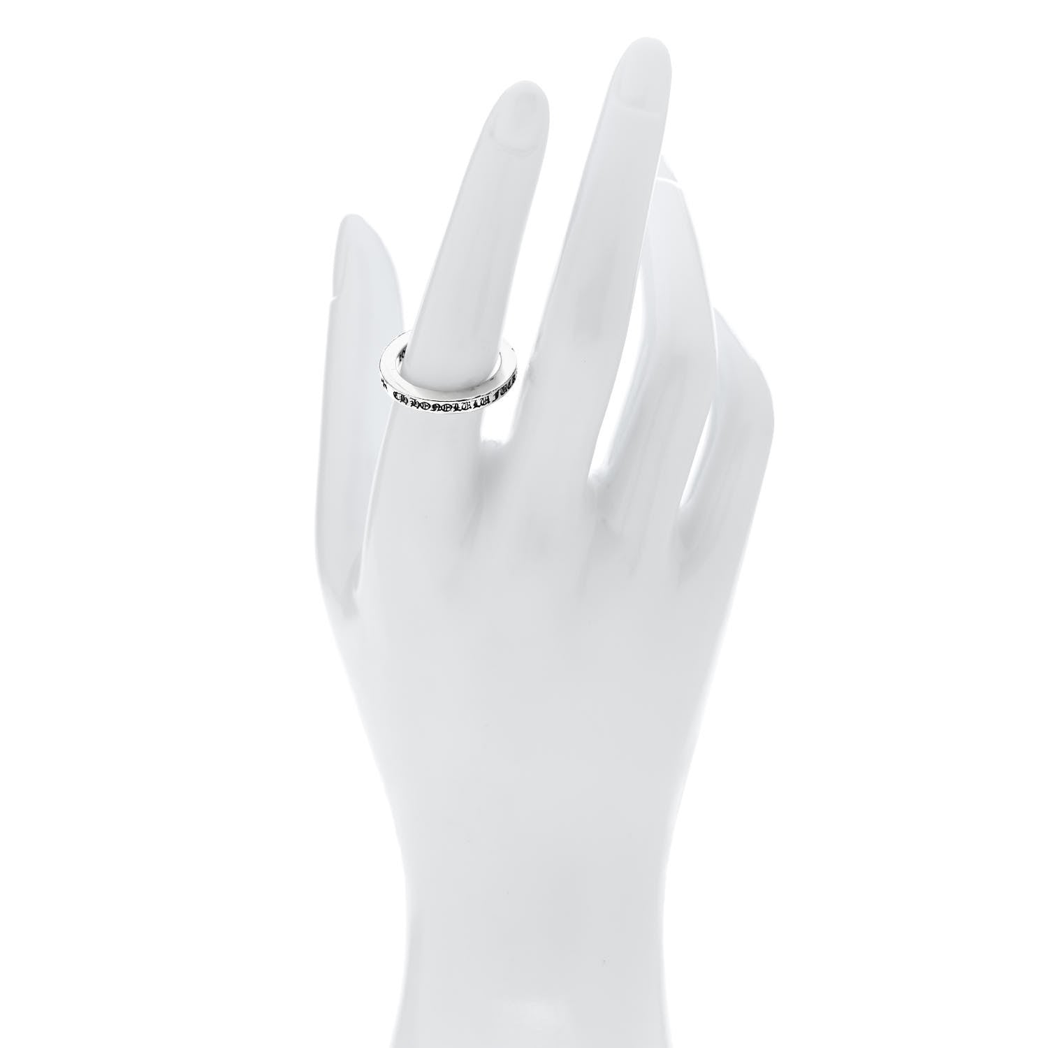 Chrome Hearts Sterling Silver CH Honolulu Fck You Spacer Ring 56