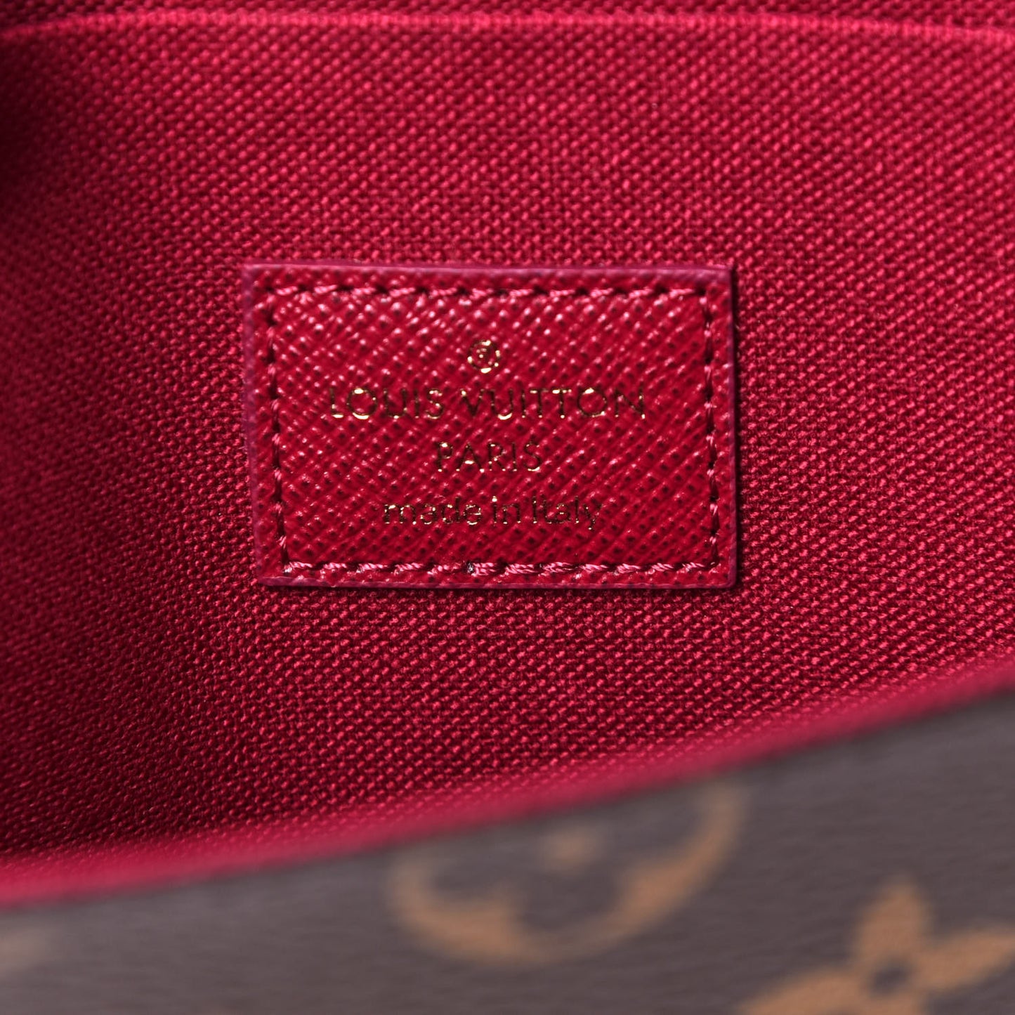 Monogram Pochette Felicie Chain Wallet Fuchsia