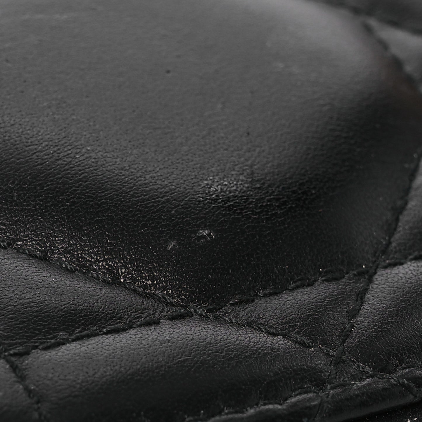 Lambskin Macrocannage Mini Caro Vanity Case Black