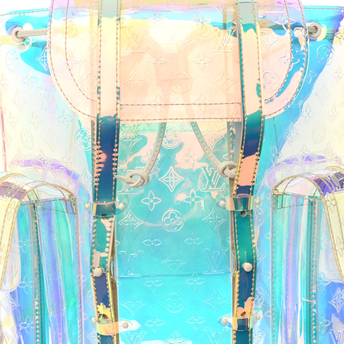 PVC Monogram Christopher Backpack GM Iridescent Prism