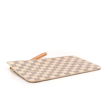 Louis Vuitton Damier Azur Neverfull MM GM Pochette Rose Ballerine 4 of 13