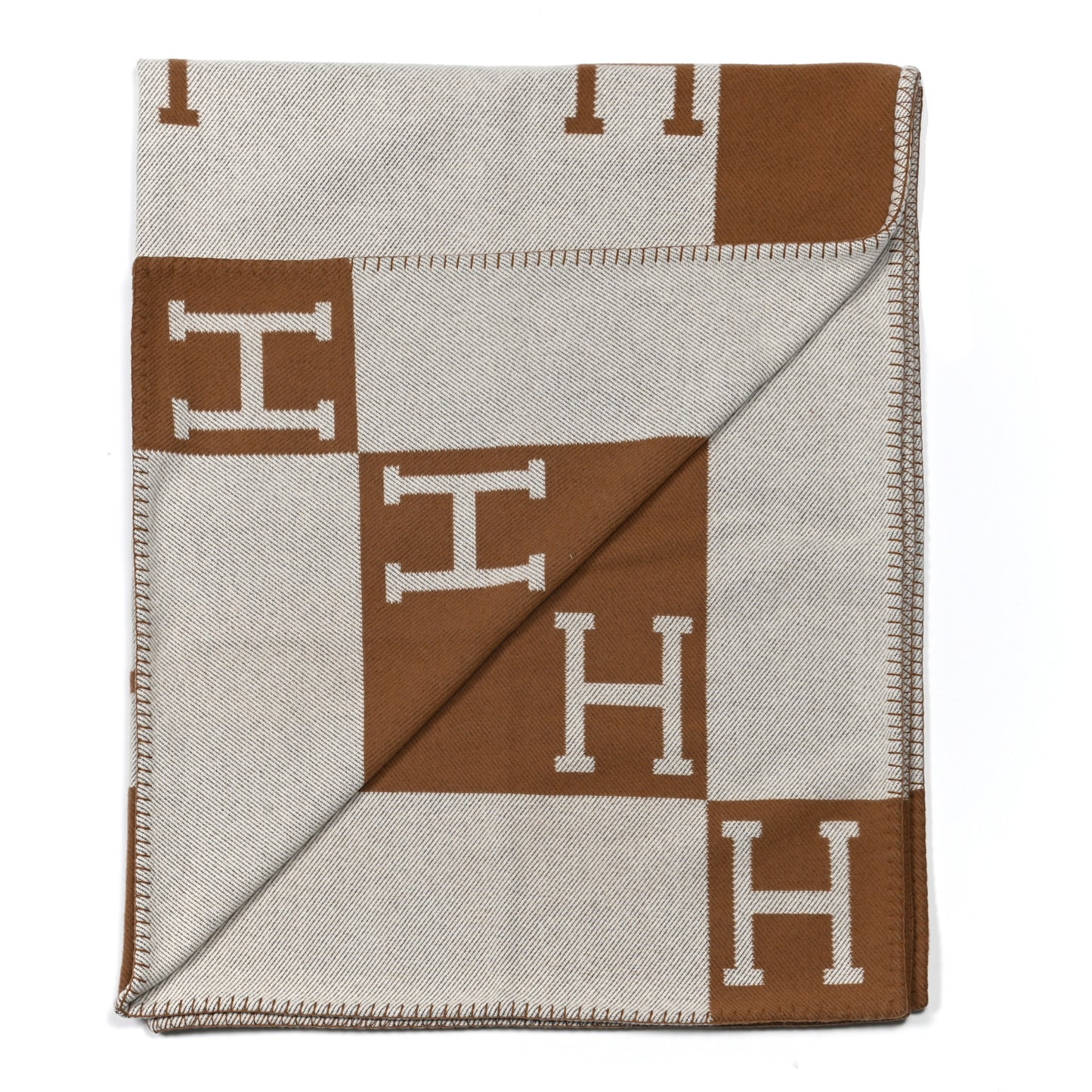 Wool Cashmere New Classic Avalon Blanket Ecru Camel