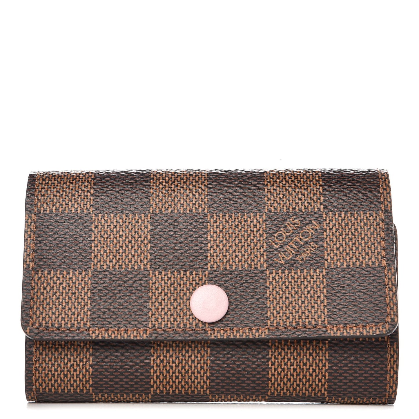 Damier Ebene Multicles 6 Key Holder Rose Ballerine