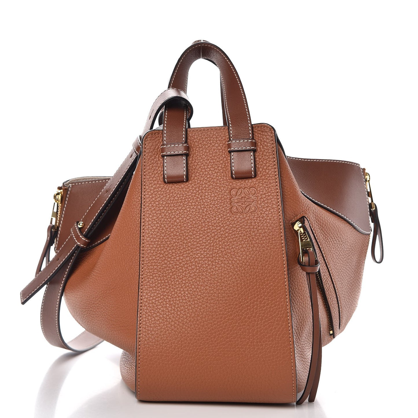 Calfskin Small Hammock Shoulder Bag Tan