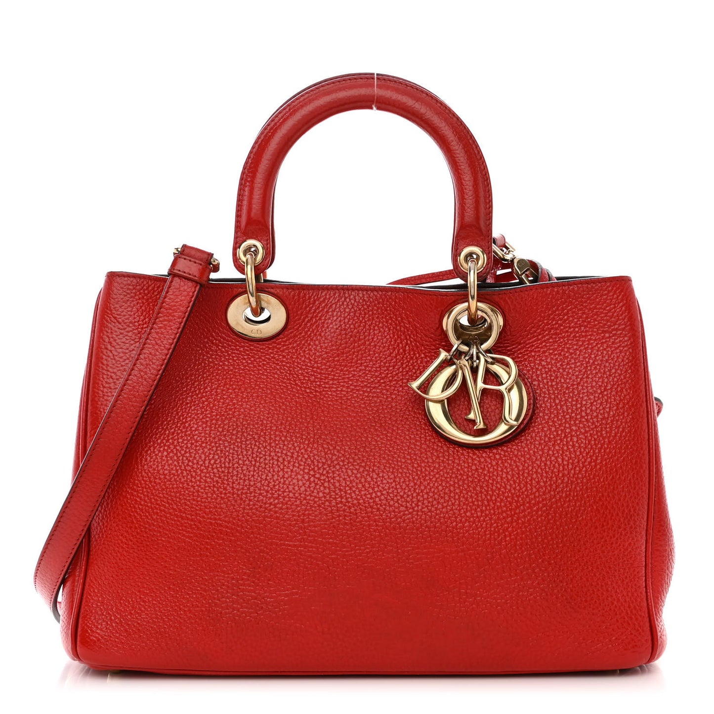 Calfskin Medium Diorissimo Tote Red