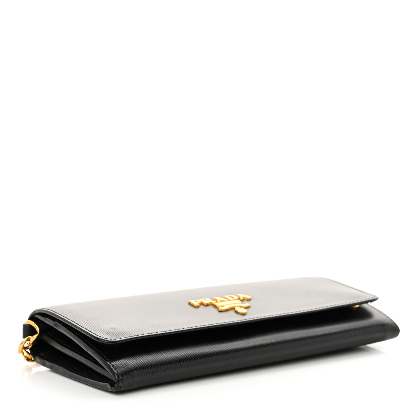 Vitello Move Metal Oro Chain Wallet Black