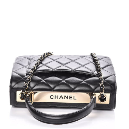 Chanel Lambskin Quilted Small Trendy CC Dual Handle Flap Bag Black 10 of 13