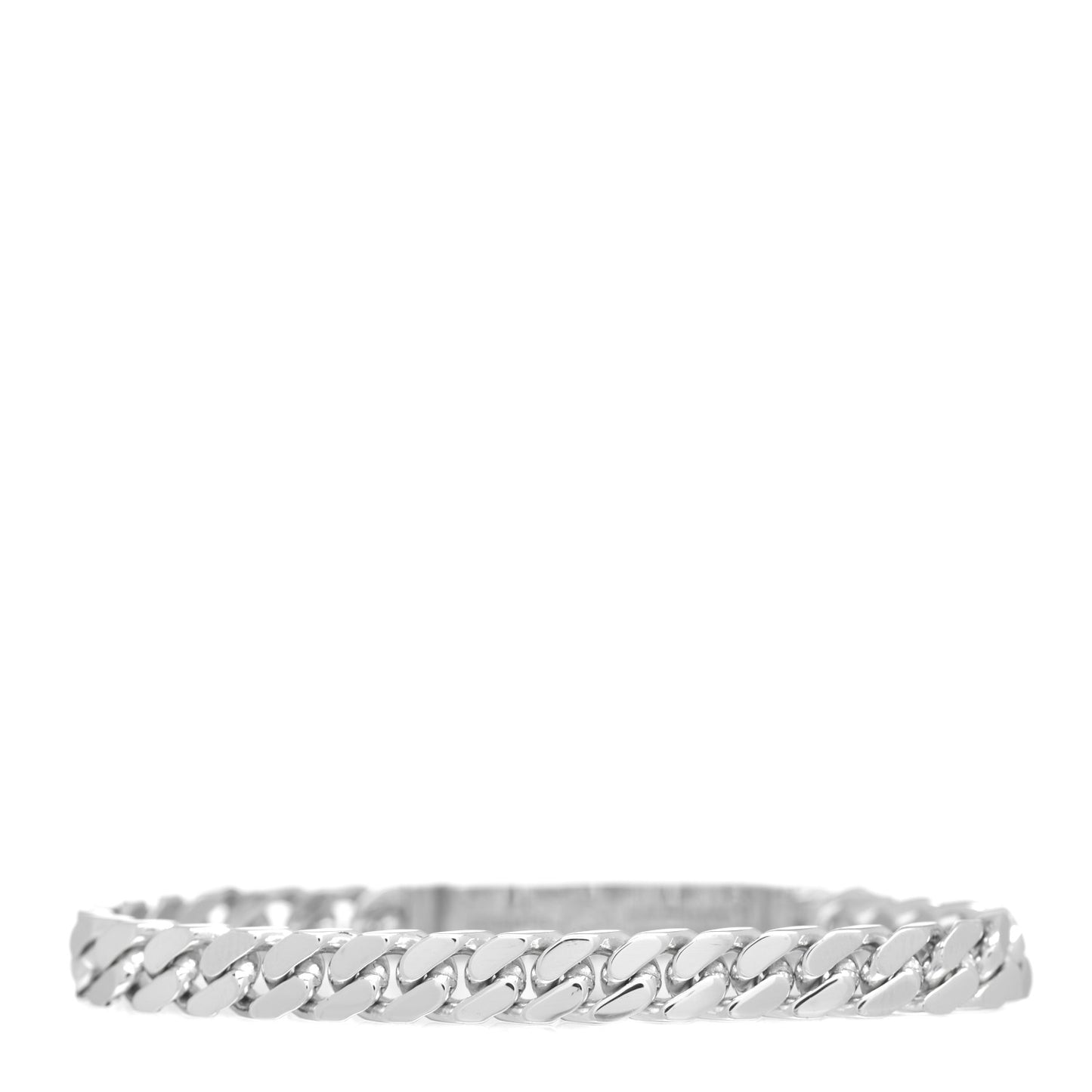 18K White Gold Diamond TPM Kelly Gourmette Bracelet ST