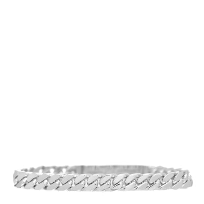 Hermes 18K White Gold Diamond TPM Kelly Gourmette Bracelet ST 3 of 5