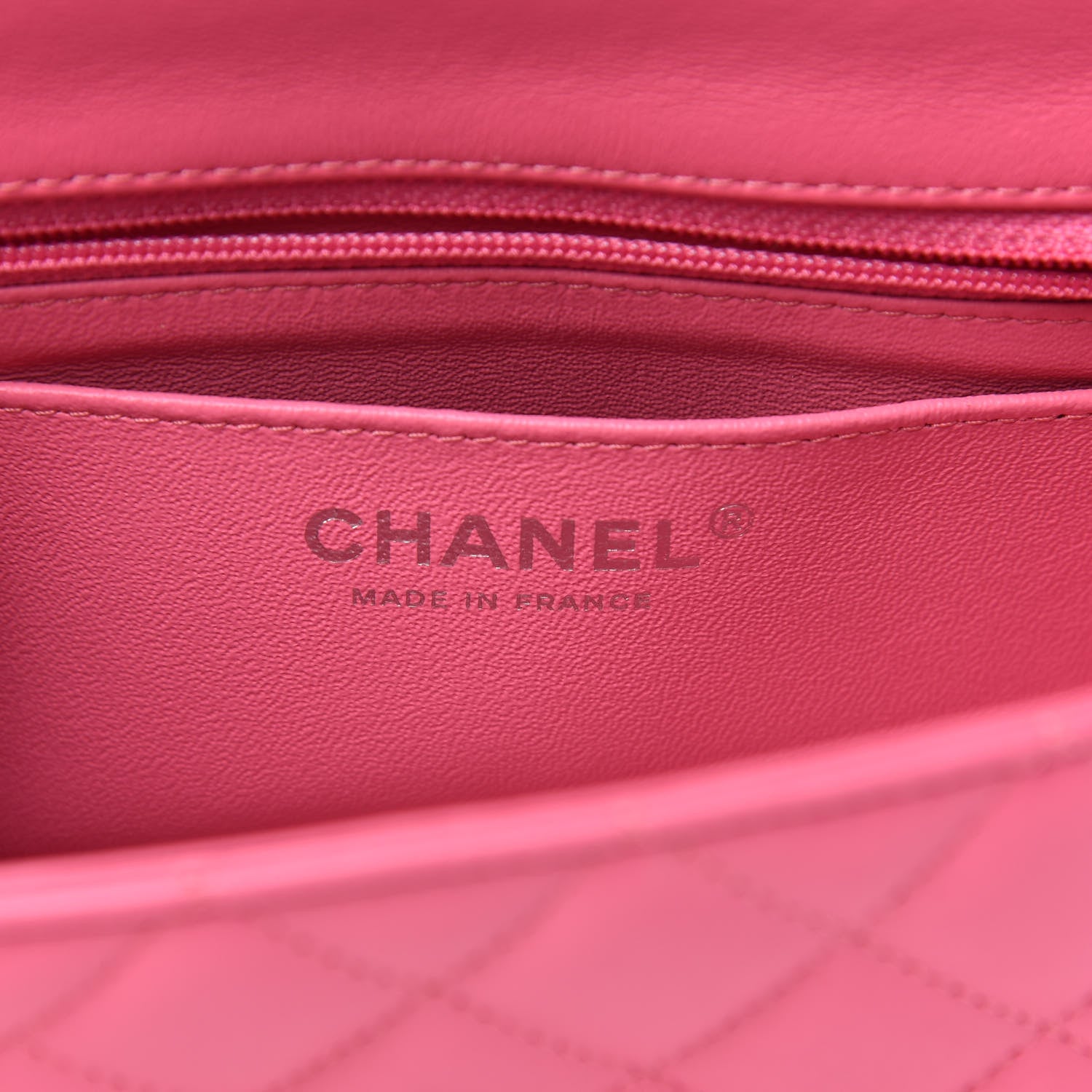 Chanel Lambskin Quilted Mini Rectangular Flap Pink 6 of 10