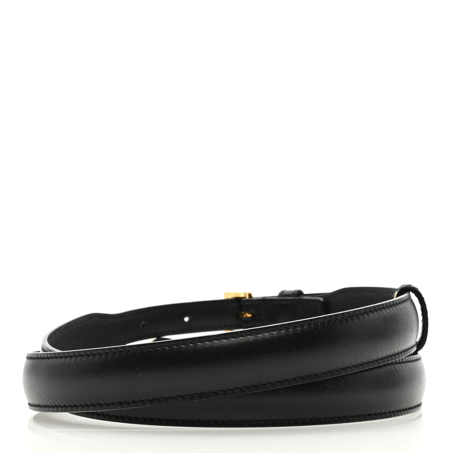 Efesto Leather Womens Horsebit 15/23mm Belt 100 40 Black