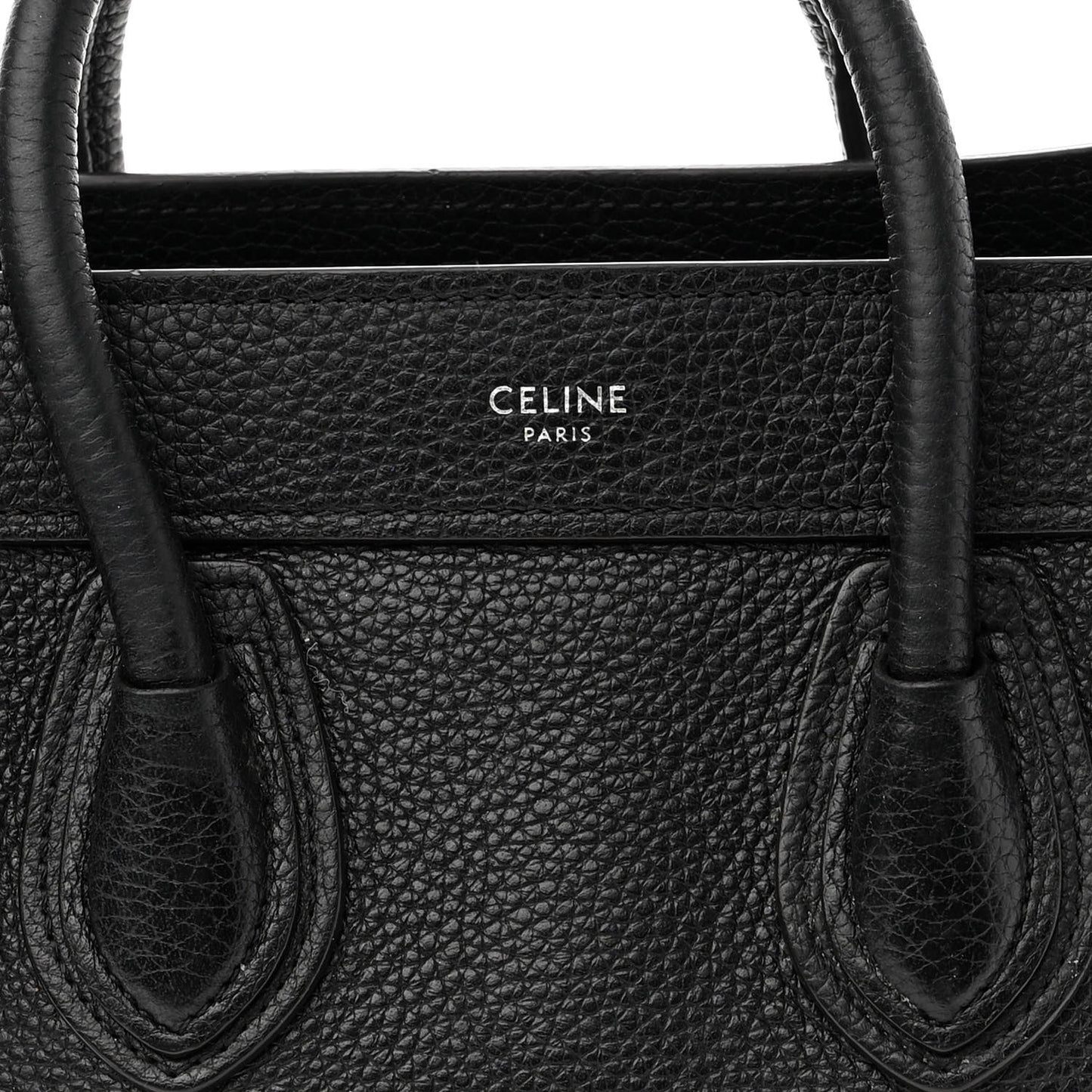 Drummed Calfskin Nano Luggage Black