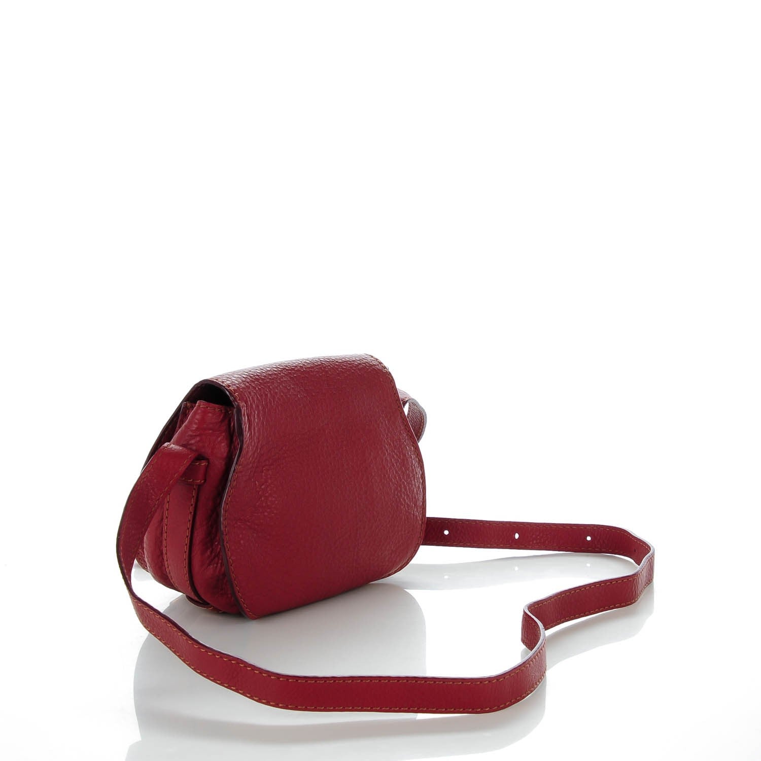 Chloe Calfskin Mini Marcie Round Crossbody Bag Berry Cupcake 3 of 8