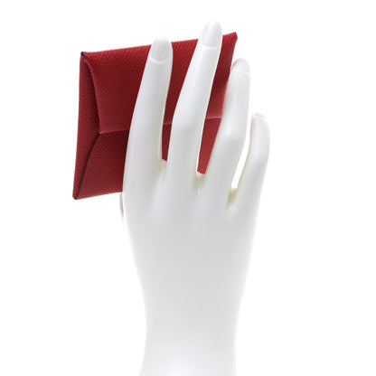 Hermes Epsom Bastia Coin Purse Rouge Casaque 2 of 8