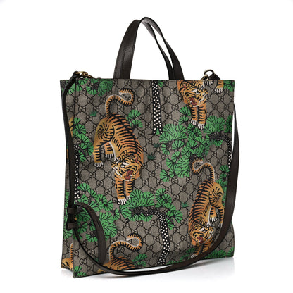 Gucci GG Supreme Monogram Bengal Vertical Tote Brown 2 of 29