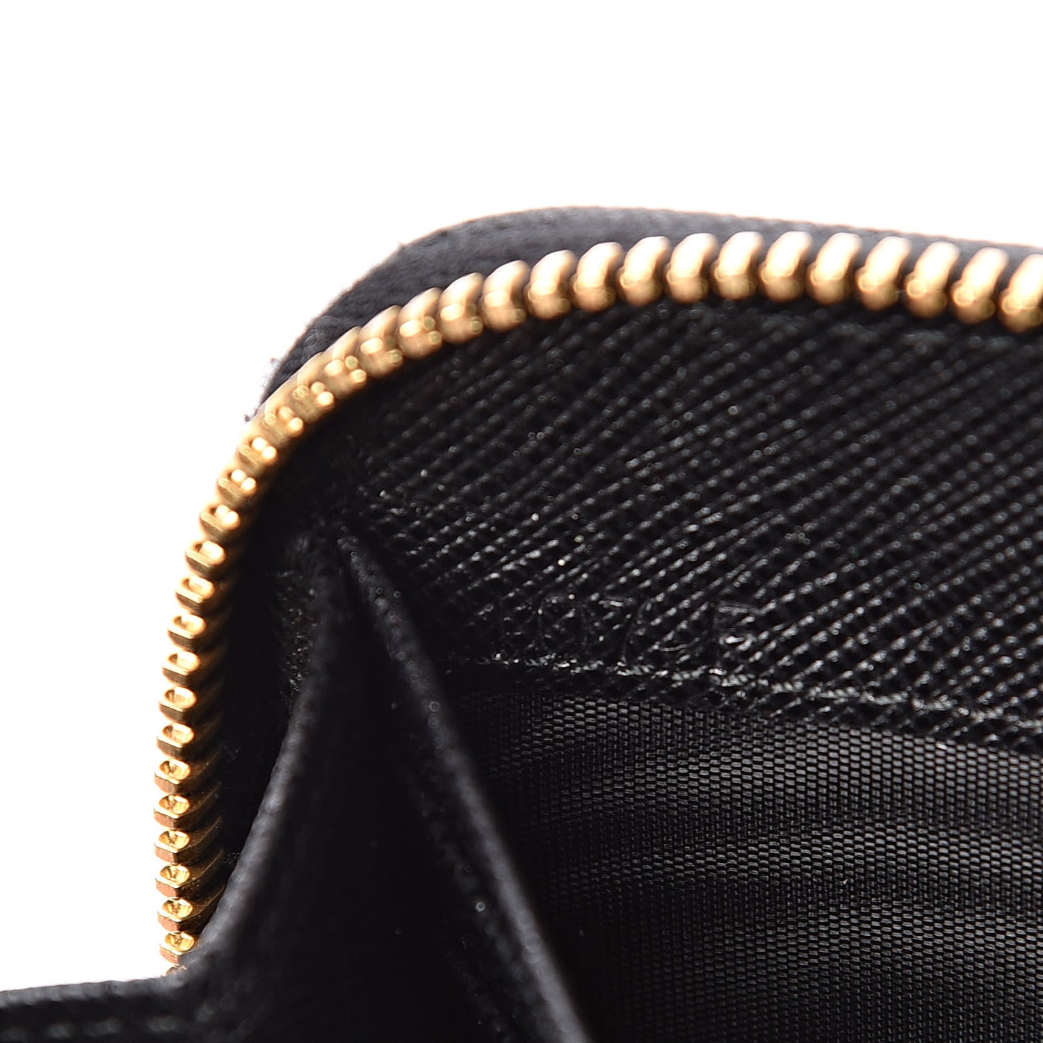 Prada Saffiano Quilted Zip Around Wallet Black 7 of 8