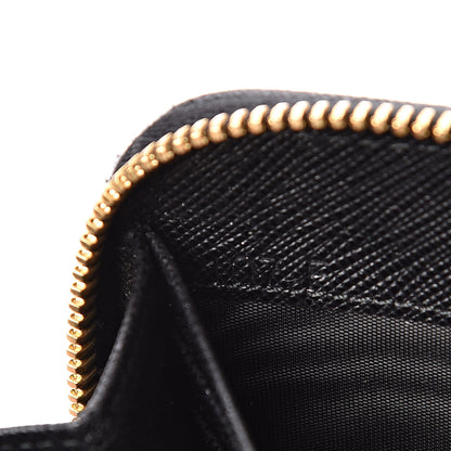 Prada Saffiano Quilted Zip Around Wallet Black 7 of 8