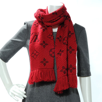 Louis Vuitton Wool Silk Logomania Scarf Rubis 1 of 4