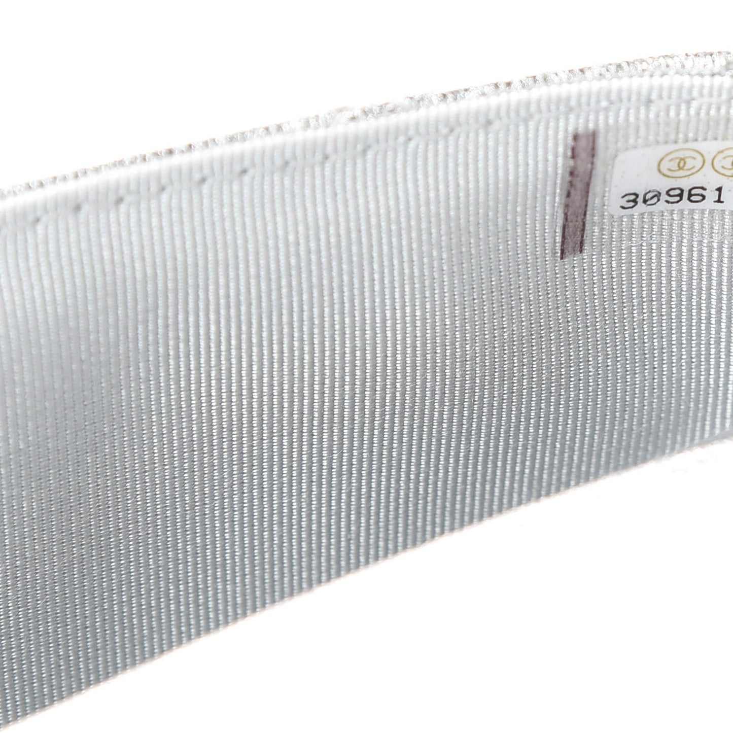 Metallic Lambskin Quilted Glasses Case With Chain Silver