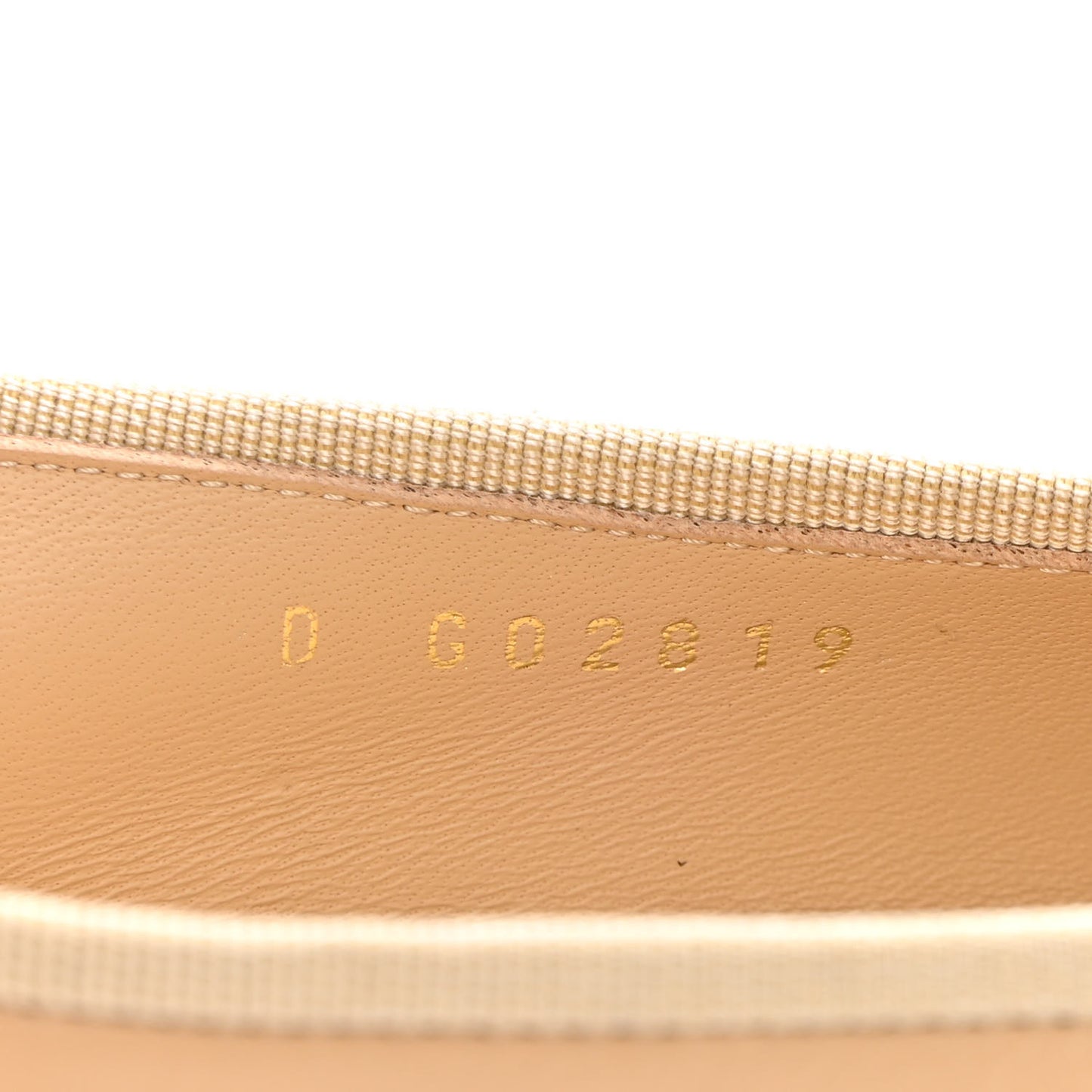 Lambskin Cap Toe CC Ballerina Flats 37.5 Beige Black
