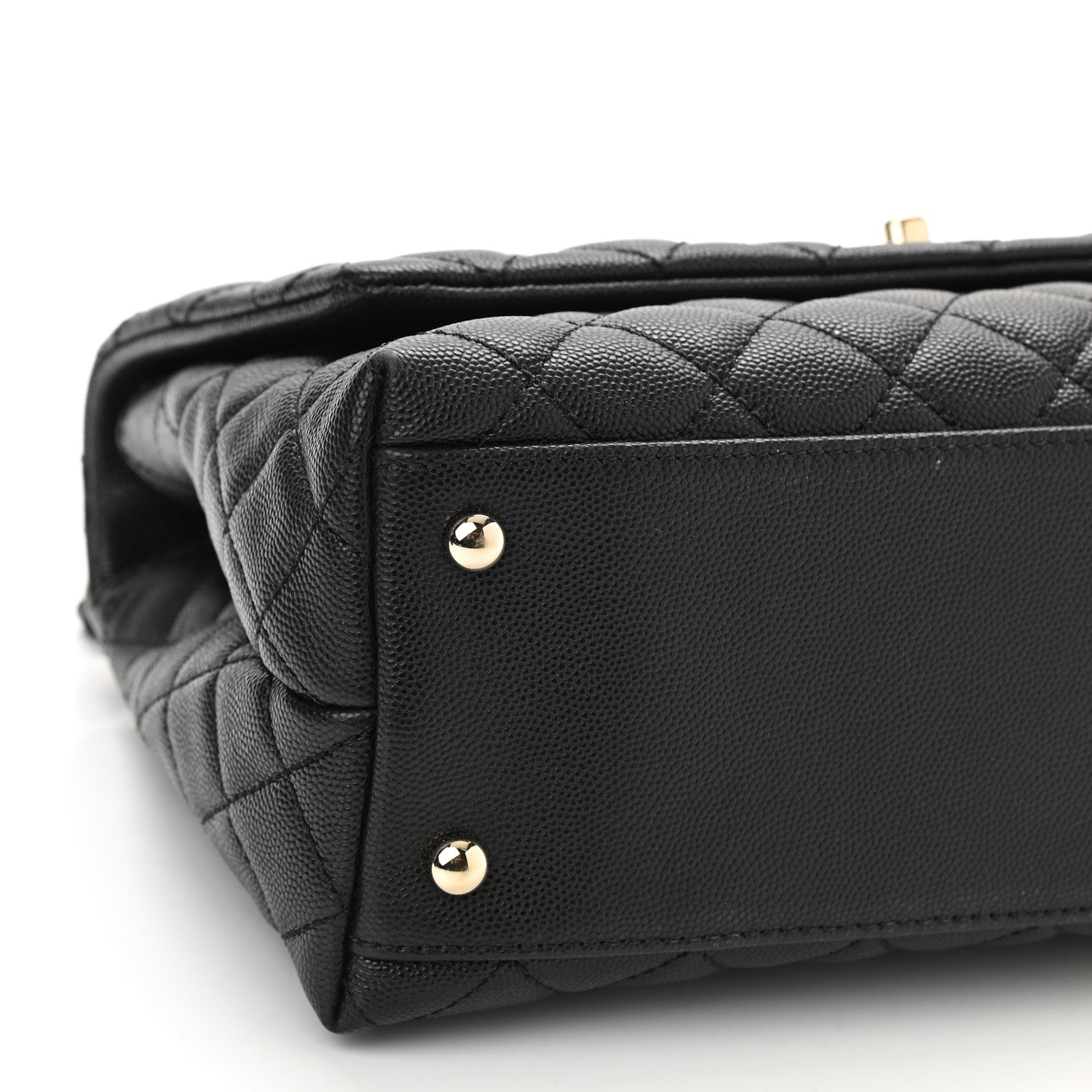 Chanel Caviar Quilted Small Coco Handle Flap Black 9 of 10