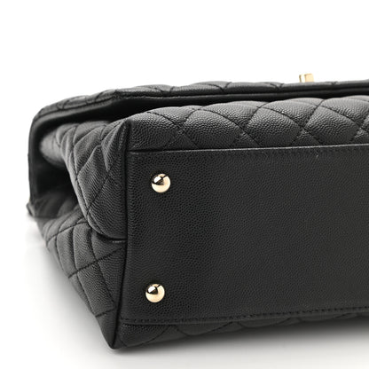 Chanel Caviar Quilted Small Coco Handle Flap Black 9 of 10