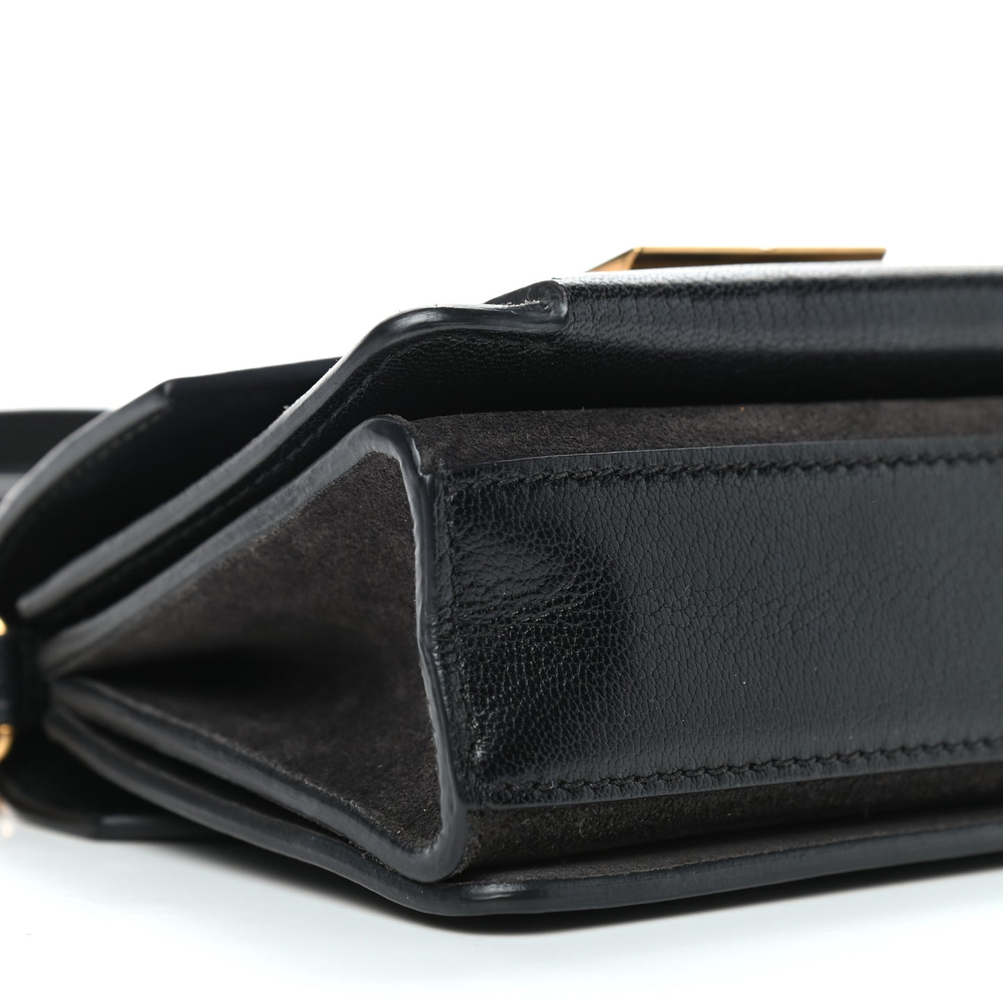 Goatskin Suede Mini GV3 Shoulder Bag Black