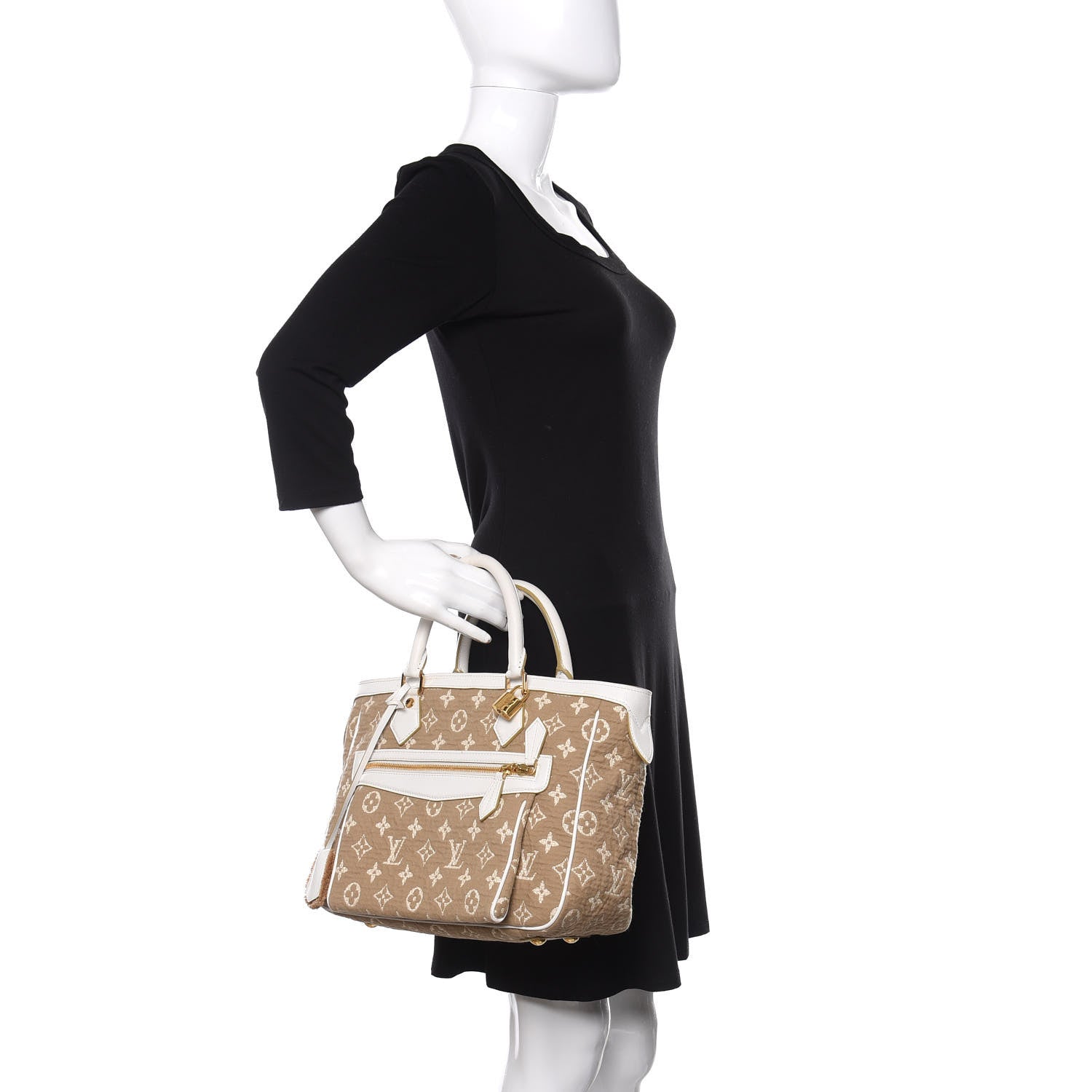 Louis Vuitton Monogram Sabbia Cabas MM White 2 of 12