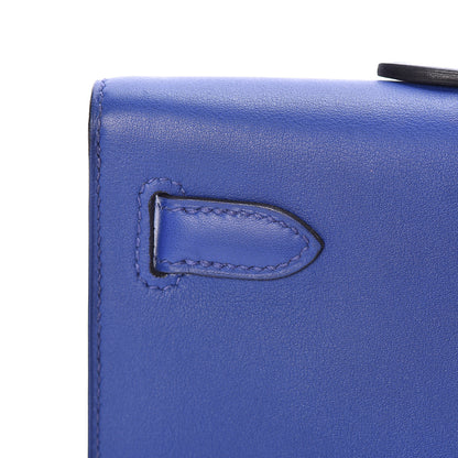 Hermes Swift Kelly Cut Clutch Pochette Bleu Electrique 14 of 26