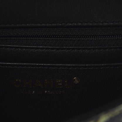 Chanel Calfskin Crocodile Embossed Graffiti 2.55 Mini Cocodile Reissue Flap Black Pink 6 of 12
