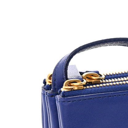 Celine Lambskin Small Trio Crossbody Bag Indigo 16 of 19