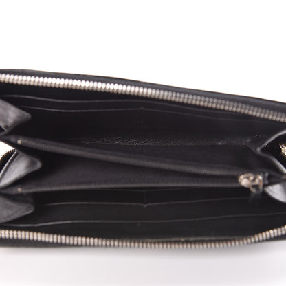 Chanel Patent Quilted Zip Around Wallet Black 5 of 10