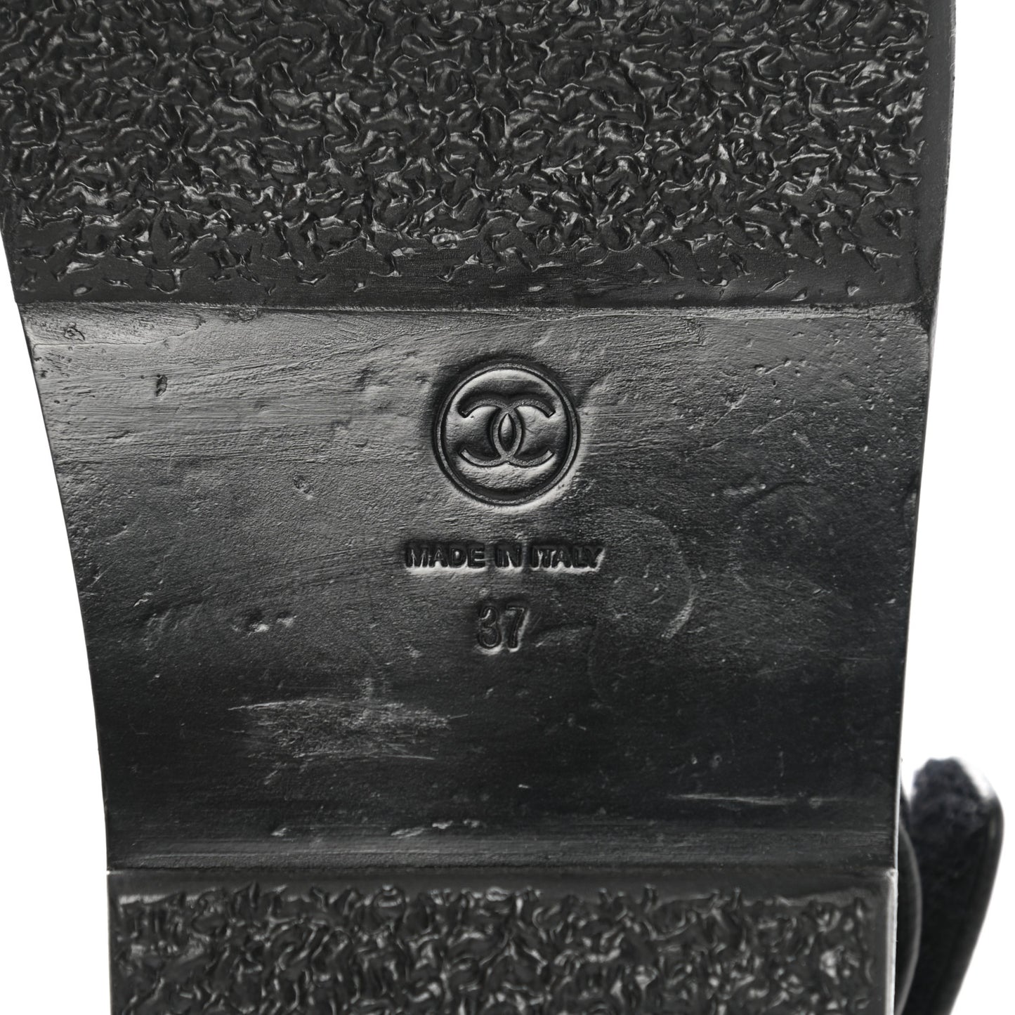 Grained Calfskin Velcro Dad Sandals 37 Black