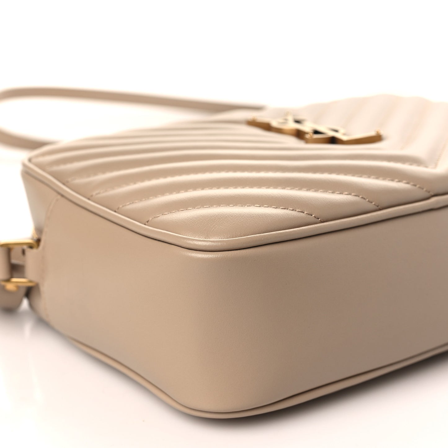 Calfskin Matelasse Monogram Lou Camera Bag Dark Beige