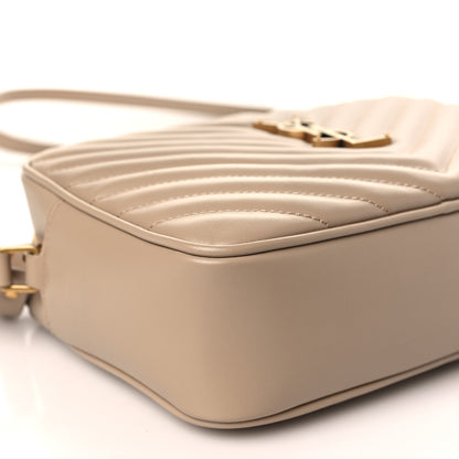 Saint Laurent Calfskin Matelasse Monogram Lou Camera Bag Dark Beige 8 of 9