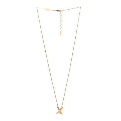 Louis Vuitton Metal LV And Me Letter X Necklace Gold 3 of 5