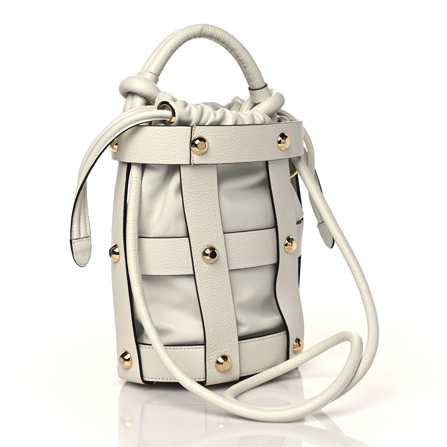 Calfskin Cage Bag White