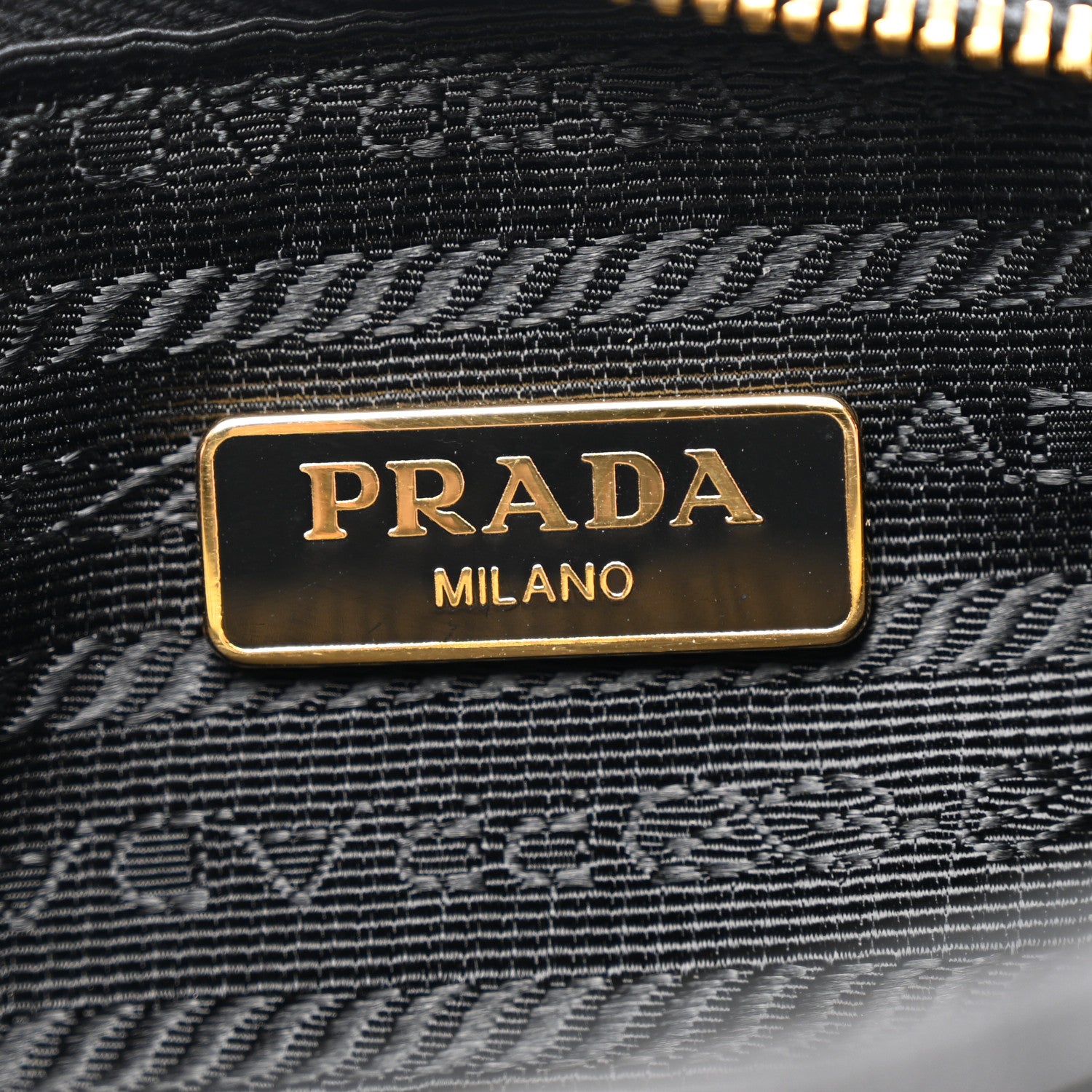 Prada Nappa Gaufre Small Zip Pouch Black 6 of 9