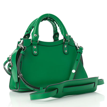 Balenciaga Smooth Calfskin Neo Classic Silver Hardware Mini City Grass Green 3 of 9