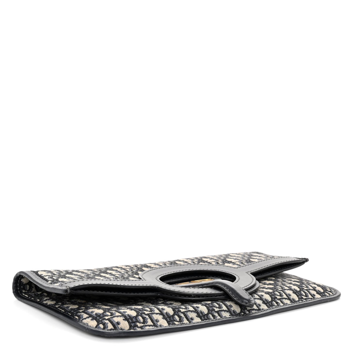 Oblique Fold Over Clutch Blue