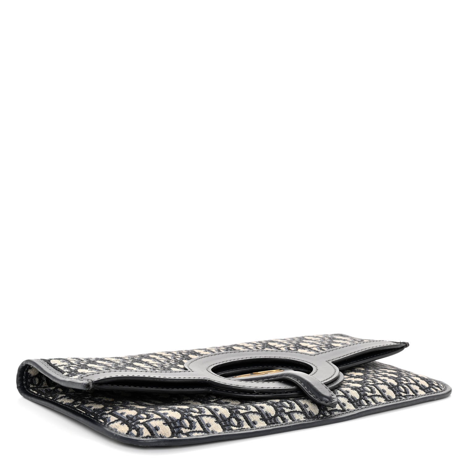 Christian Dior Oblique Fold Over Clutch Blue 4 of 10